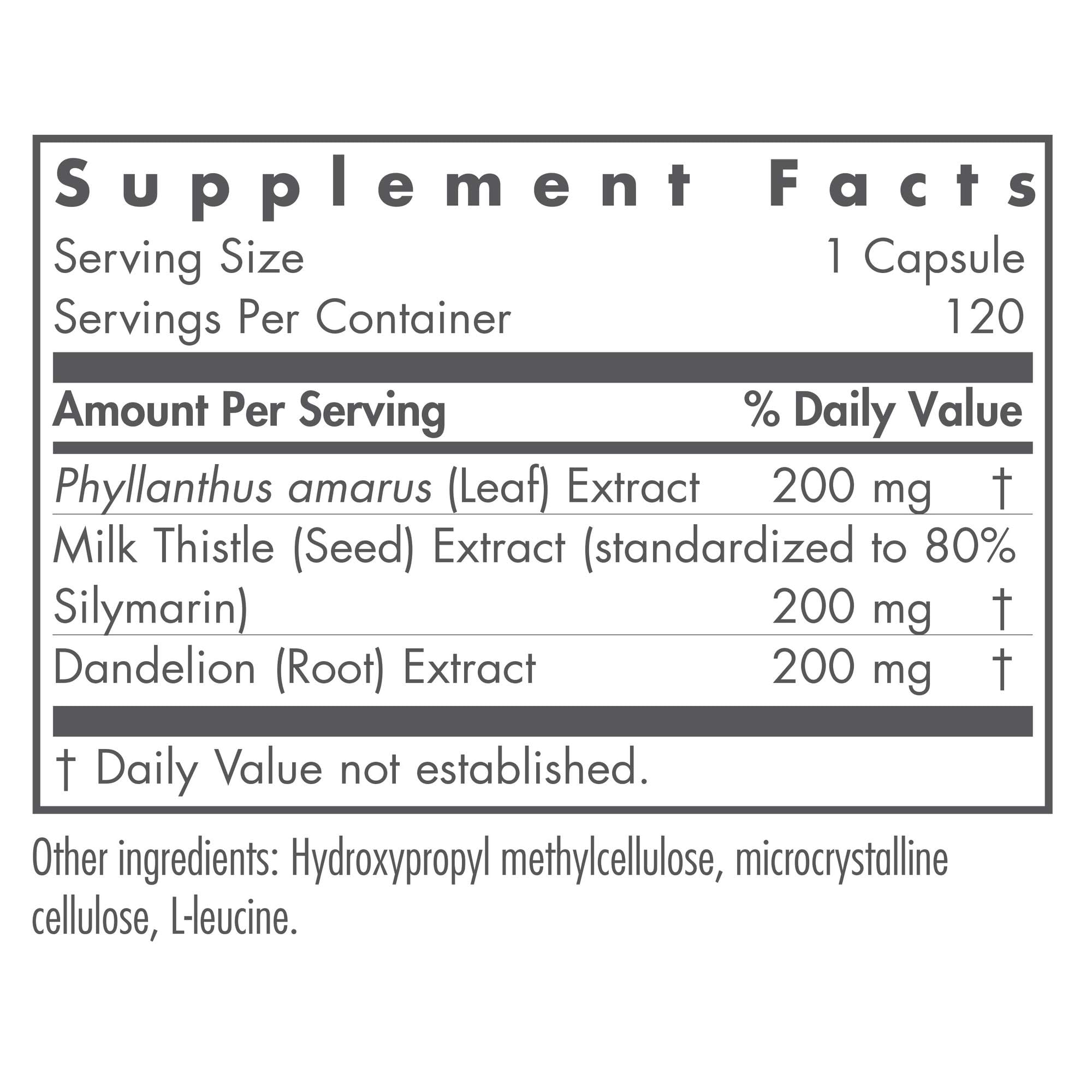 Nutricology Phyllantus Complex capsules close-up illustrating herbal formulation for digestive wellness.