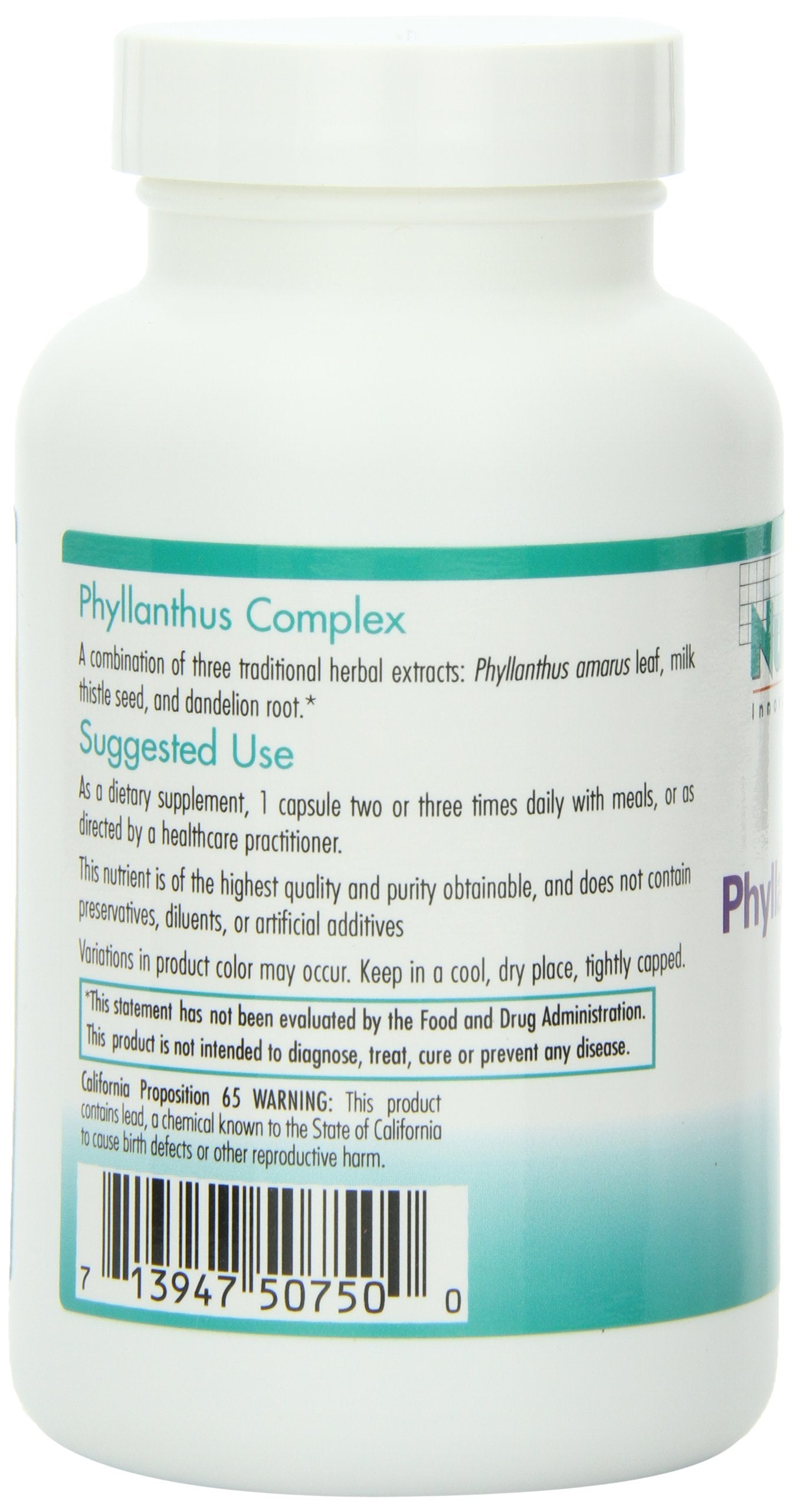 Packaging of Nutricology Phyllantus Complex highlighting hypoallergenic heritage.