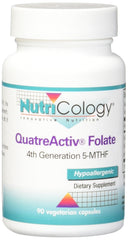 Nutricology bottle highlighting glucosamine salt 5-MTHF in QuatreActiv Folate