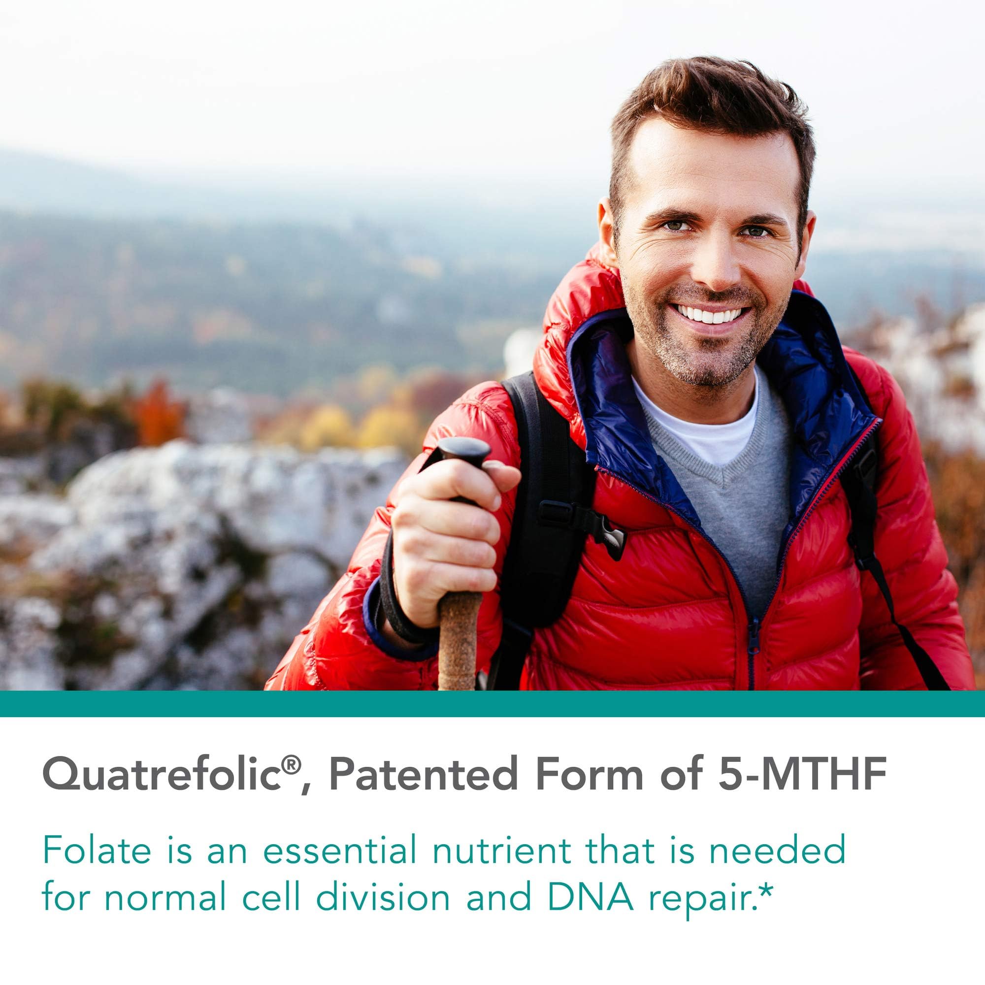 QuatreActiv Folate showing Quatrefolic ingredient on label by Nutricology