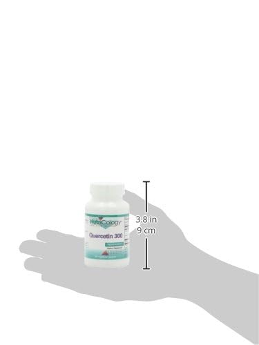 Nutricology Quercetin 300 bottle with water, easy to take with meals