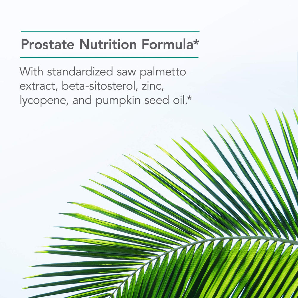 Nutricology Saw Palmetto Complex bottle-side view emphasizes dosage and quality control.