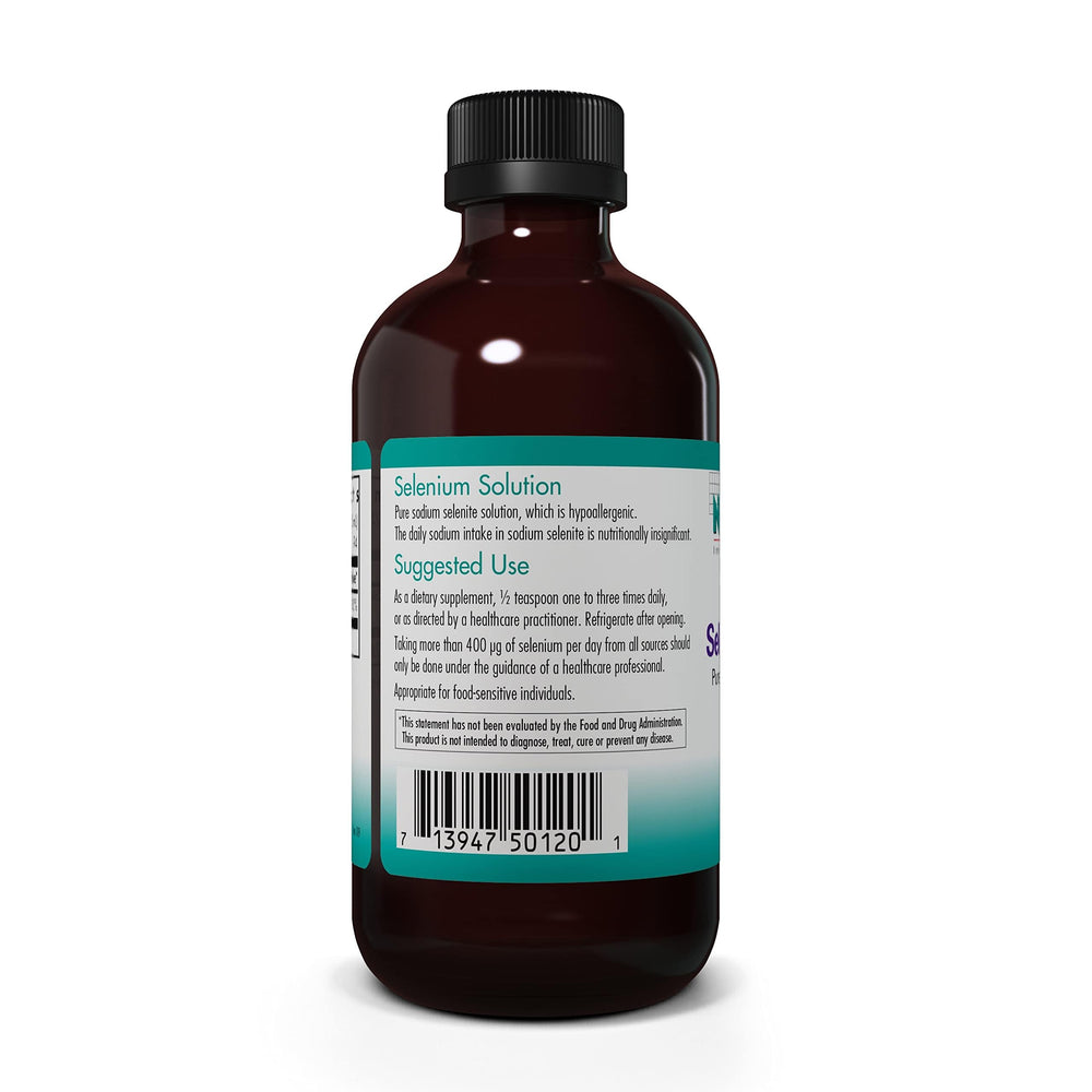 Cap of Nutricology Selenium Solution emphasizes hypoallergenic packaging.