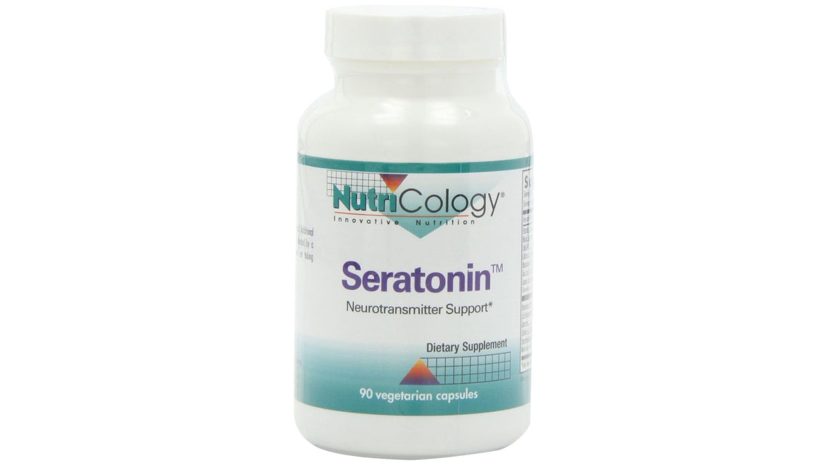 Nutricology Seratonin supplement bottle front view highlighting calm sleep support