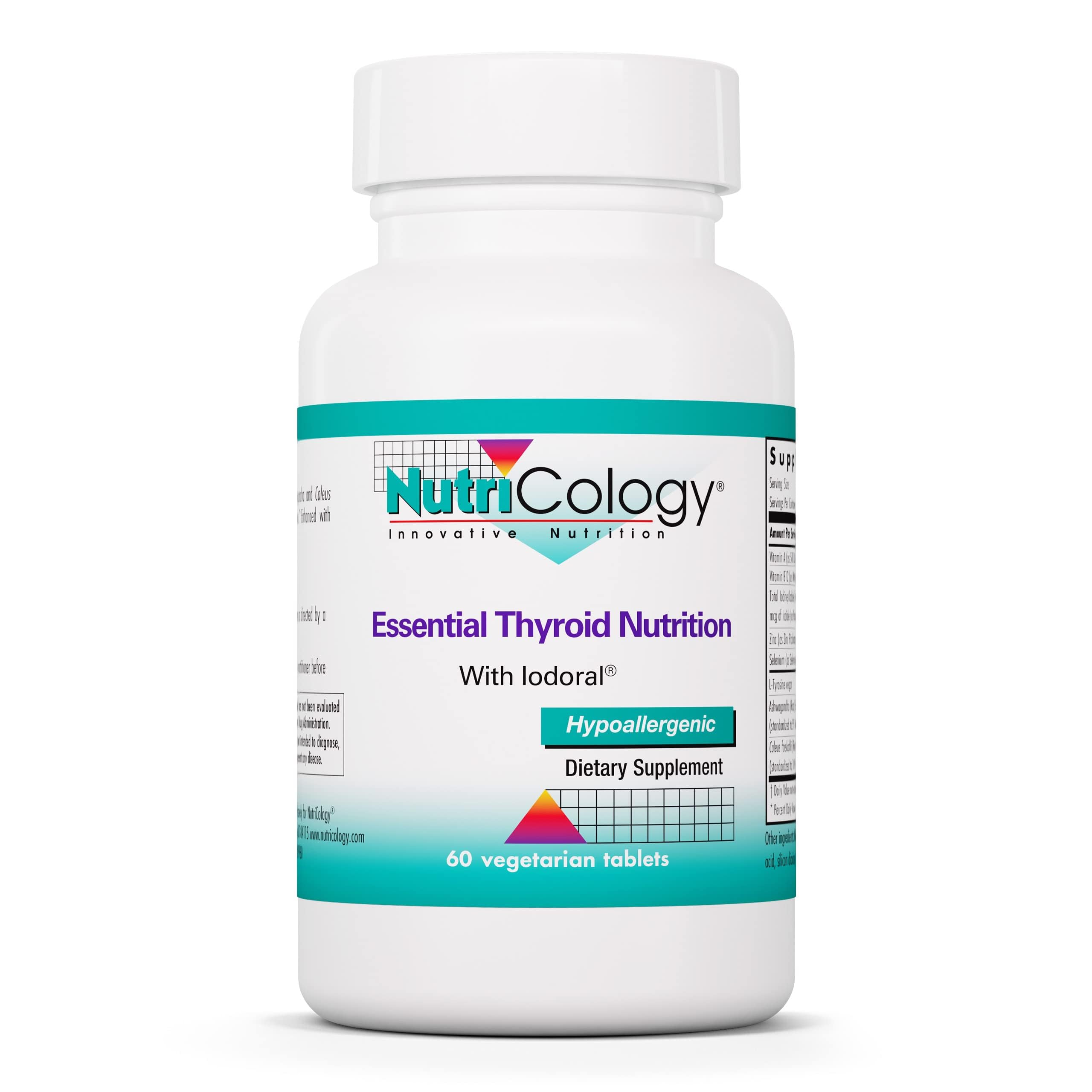 Nutricology Thyroid Nutrition Iodoral tablet close-up for daily iodine support.
