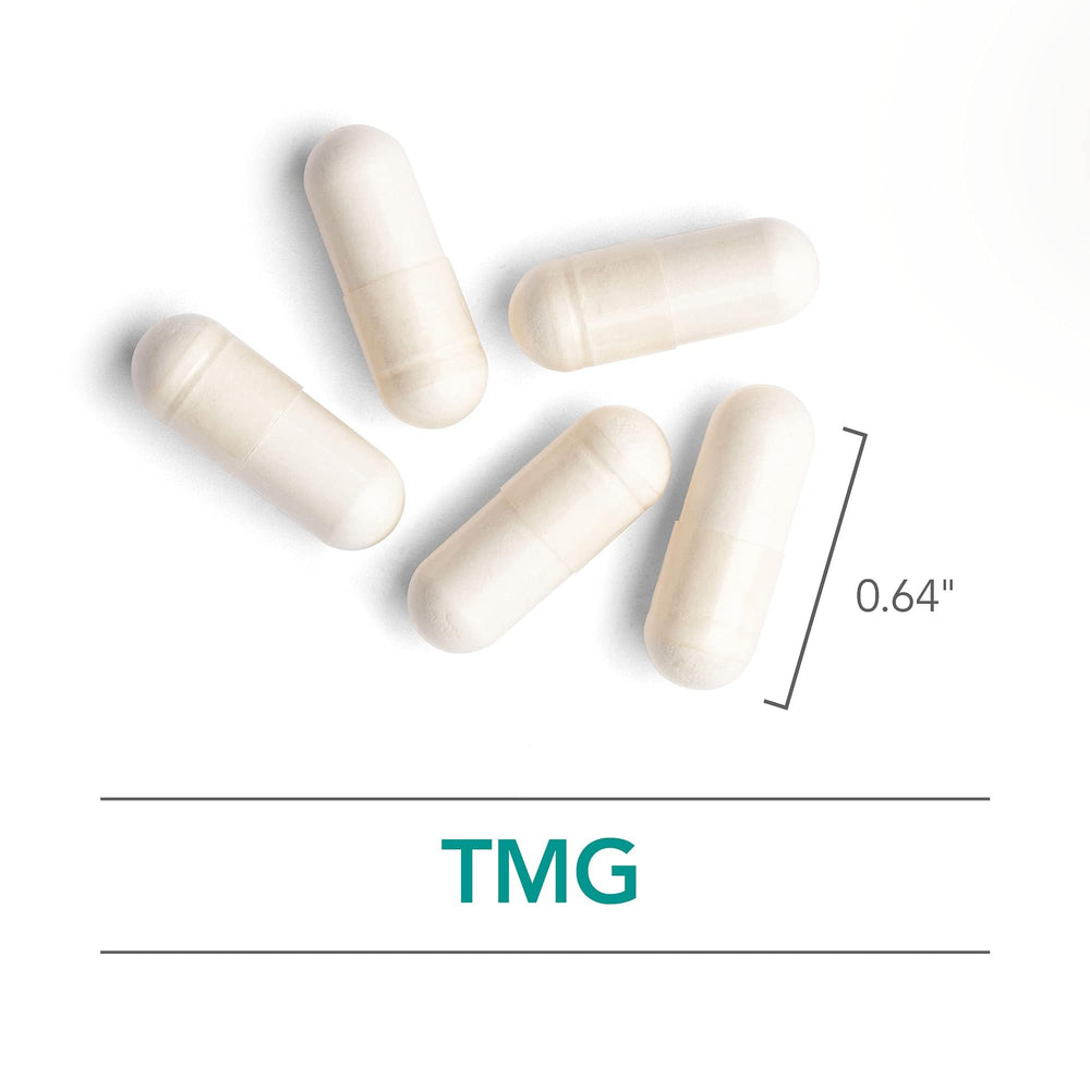 Nutricology TMG vegetarian capsules scene for convenient daily intake.