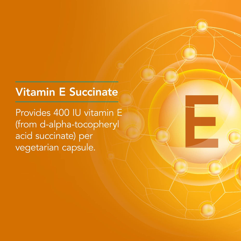 Nutricology Vitamin E Succinate capsule close-up for easy daily use.