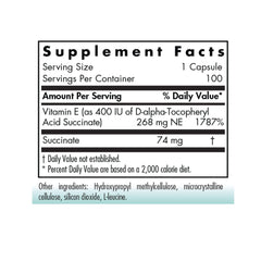 Nutricology Vitamin E Succinate capsules pile highlights vegetarian capsules for daily support.