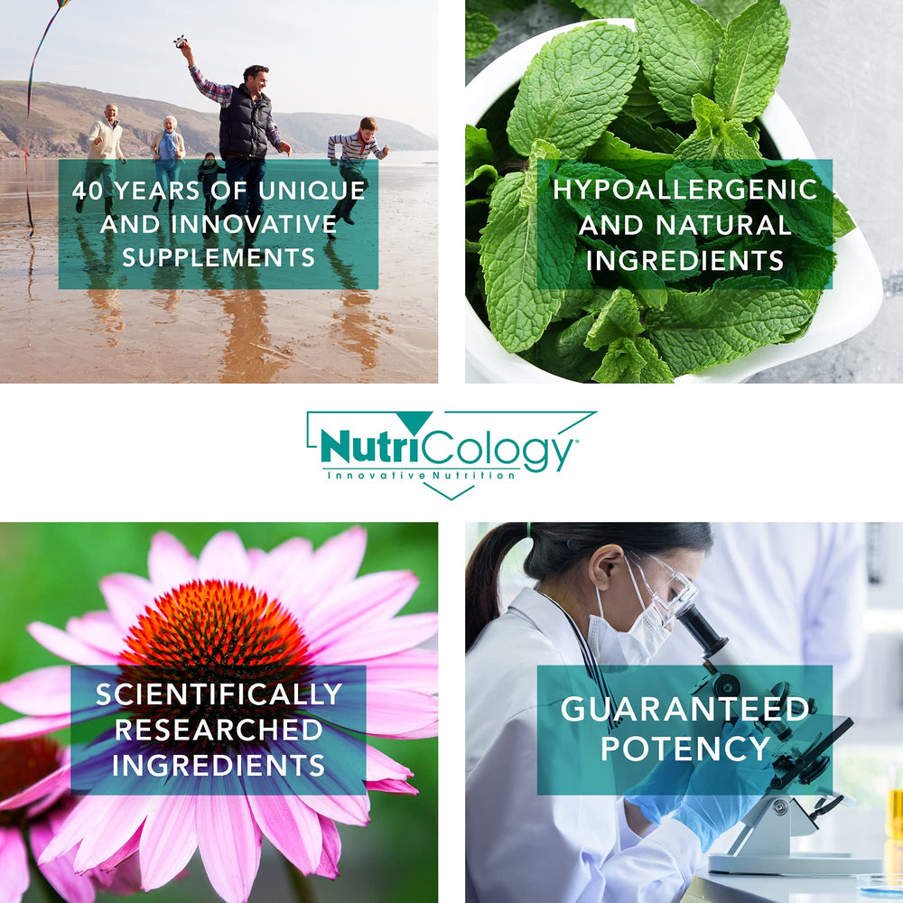 Nutricology Vitamin E Succinate package front underscores hypoallergenic heritage since 1979.