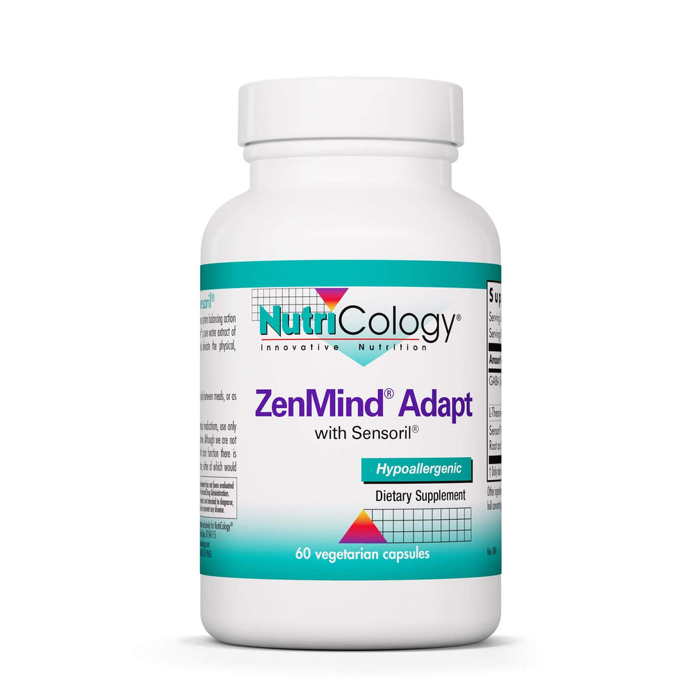 Nutricology Zen Adapt bottle on a clean surface for daily stress support