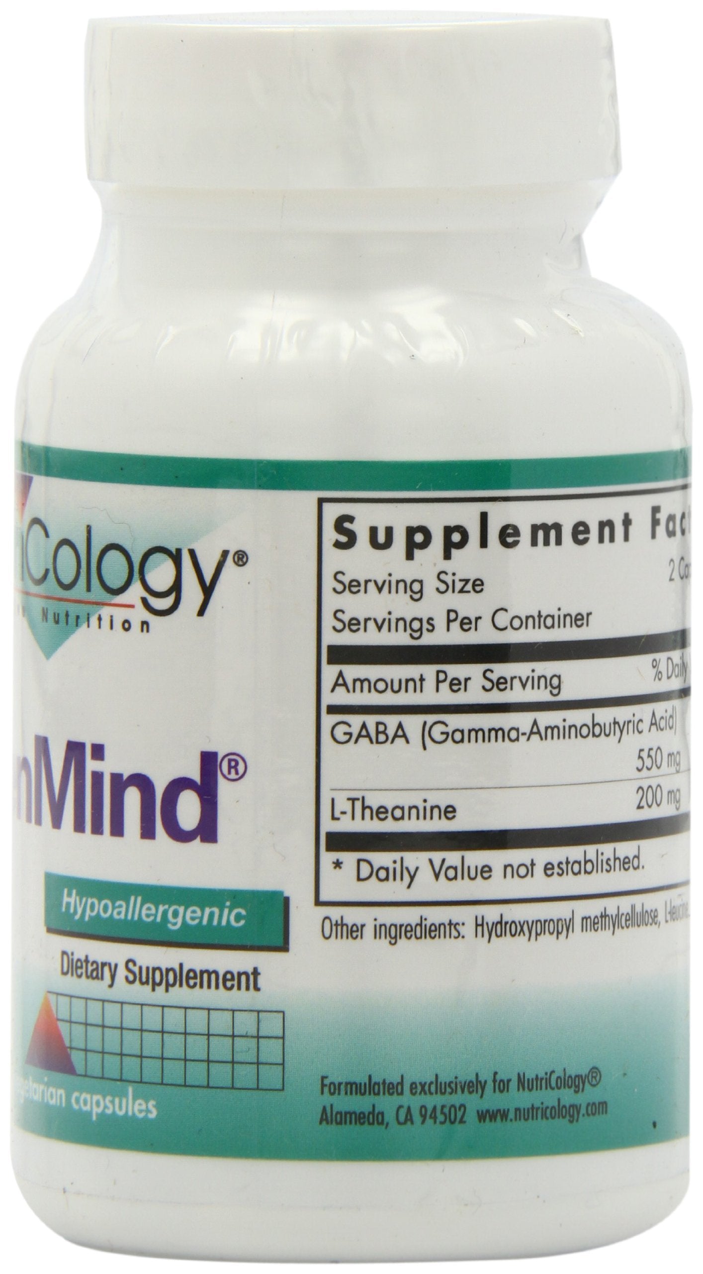 Nutricology ZenMind bottle cap visible to emphasize easy non-drowsy dosage.