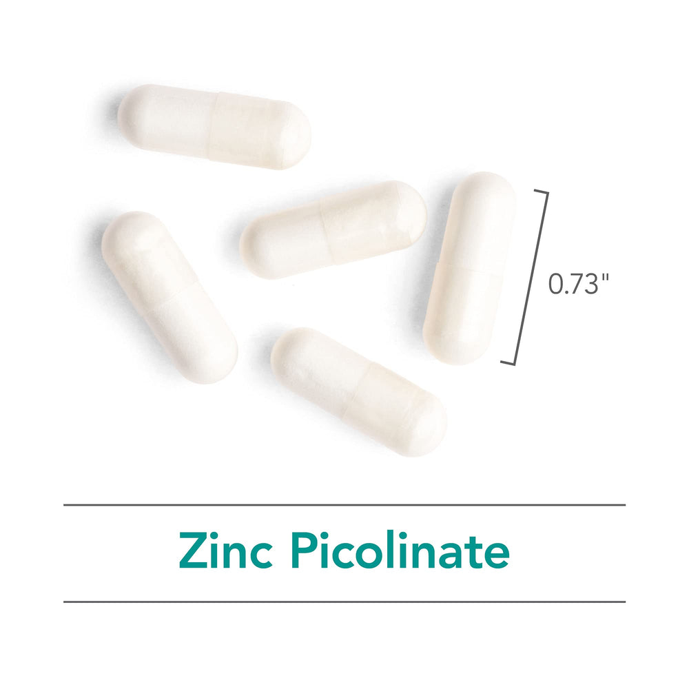 Nutricology Zinc Picolinate on shelf with bottle and packaging for storage