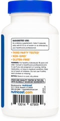 Nutricost Agmatine Sulfate label inspection emphasizing quality and GMP facility.
