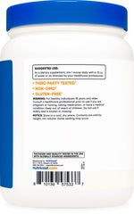 Pouring Nutricost ALCAR powder into a shaker for convenient mixing.