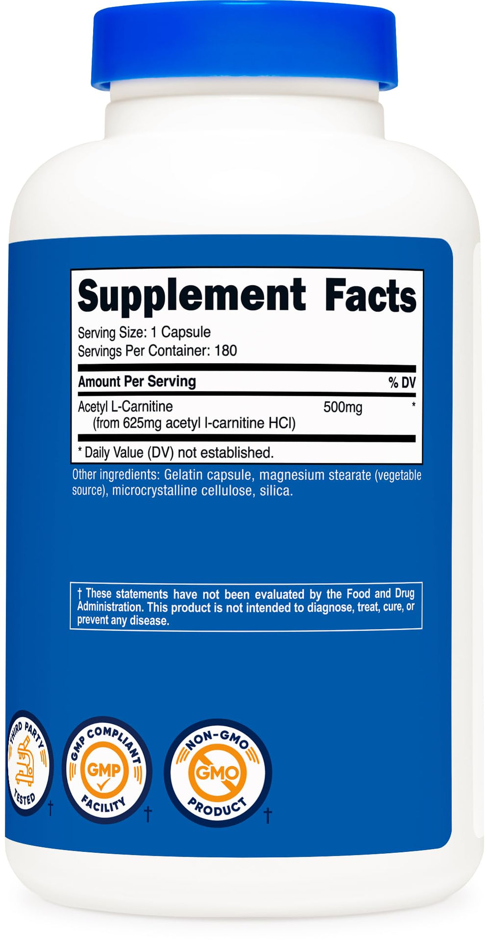 Nutricost Acetyl L-Carnitine 500mg two-bottle pack communicates value and consistency.