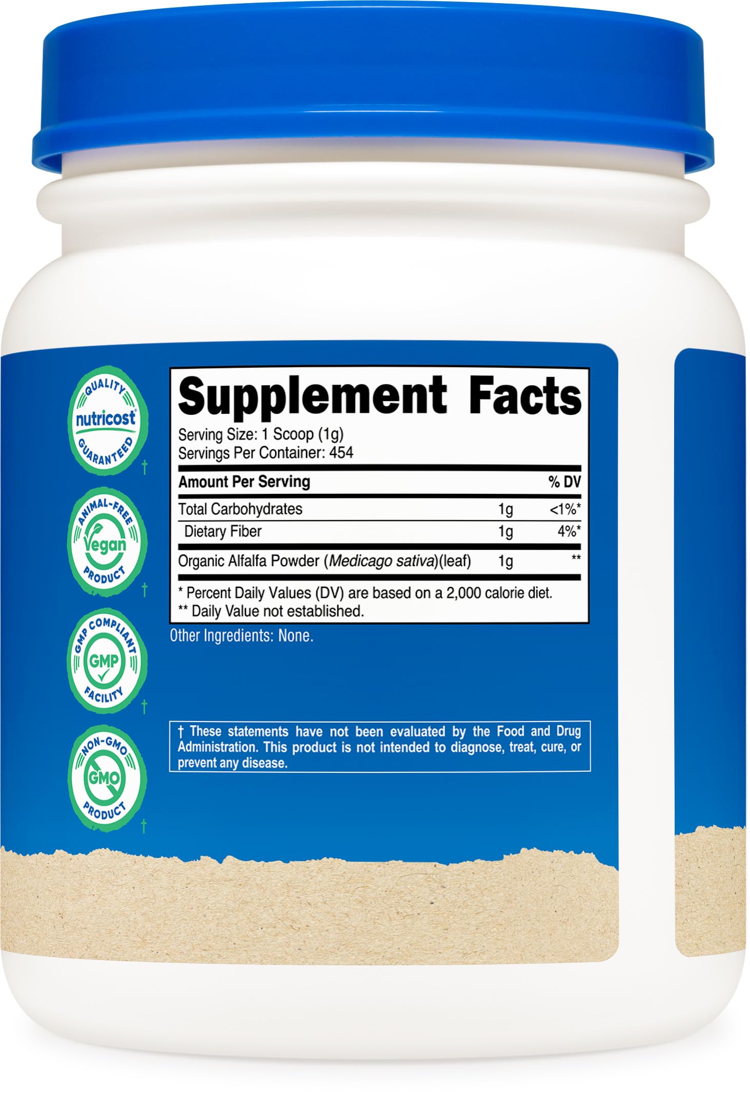 Alfalfa powder blended into smoothie for a plant-based energy lift.