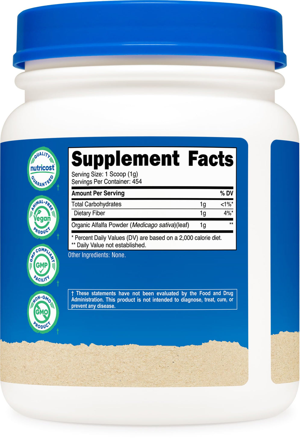 Alfalfa powder blended into smoothie for a plant-based energy lift.