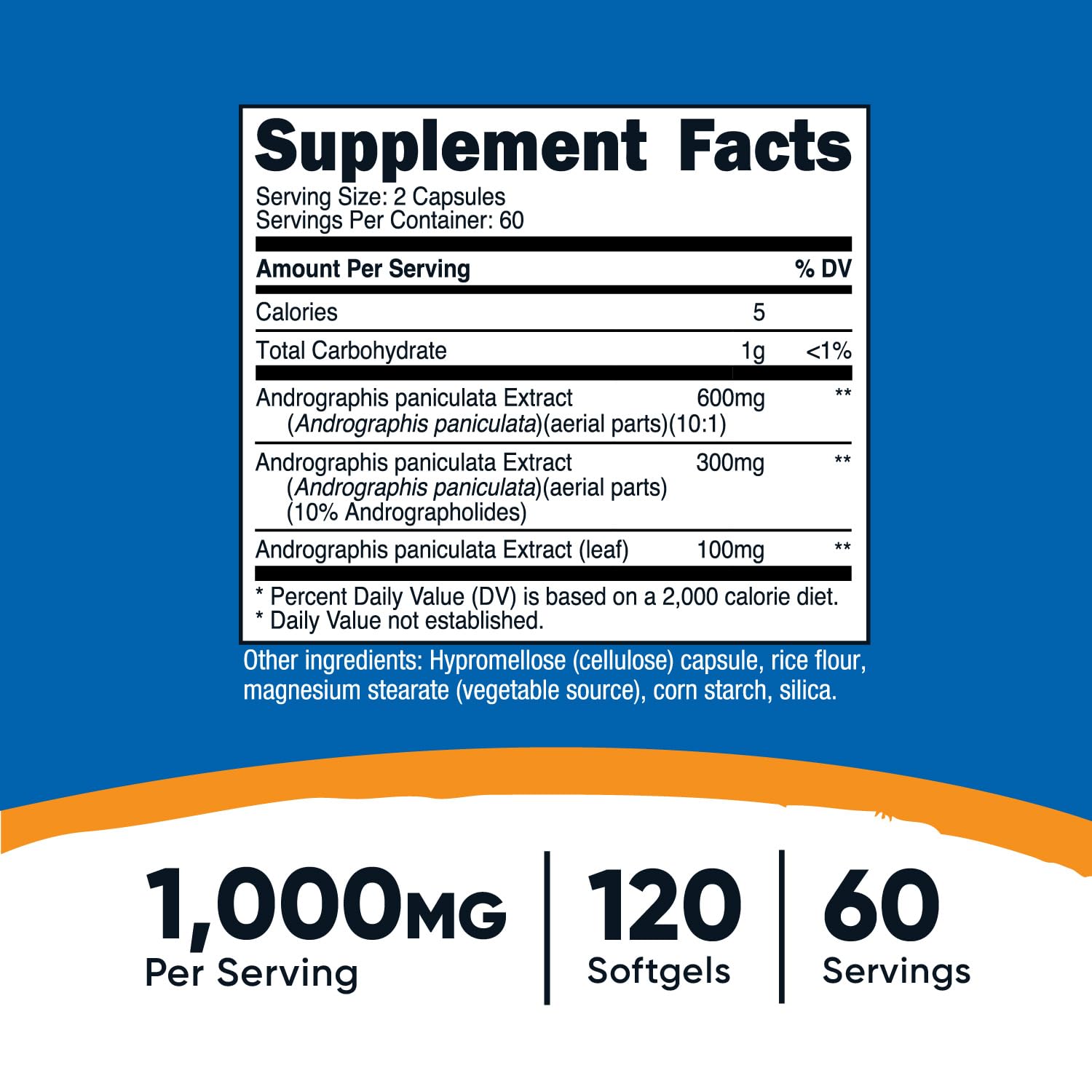 Nutricost bottle side shows dosage and ingredients for transparency