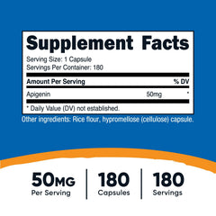 Nutricost Apigenin capsules arranged for easy daily supplementation.