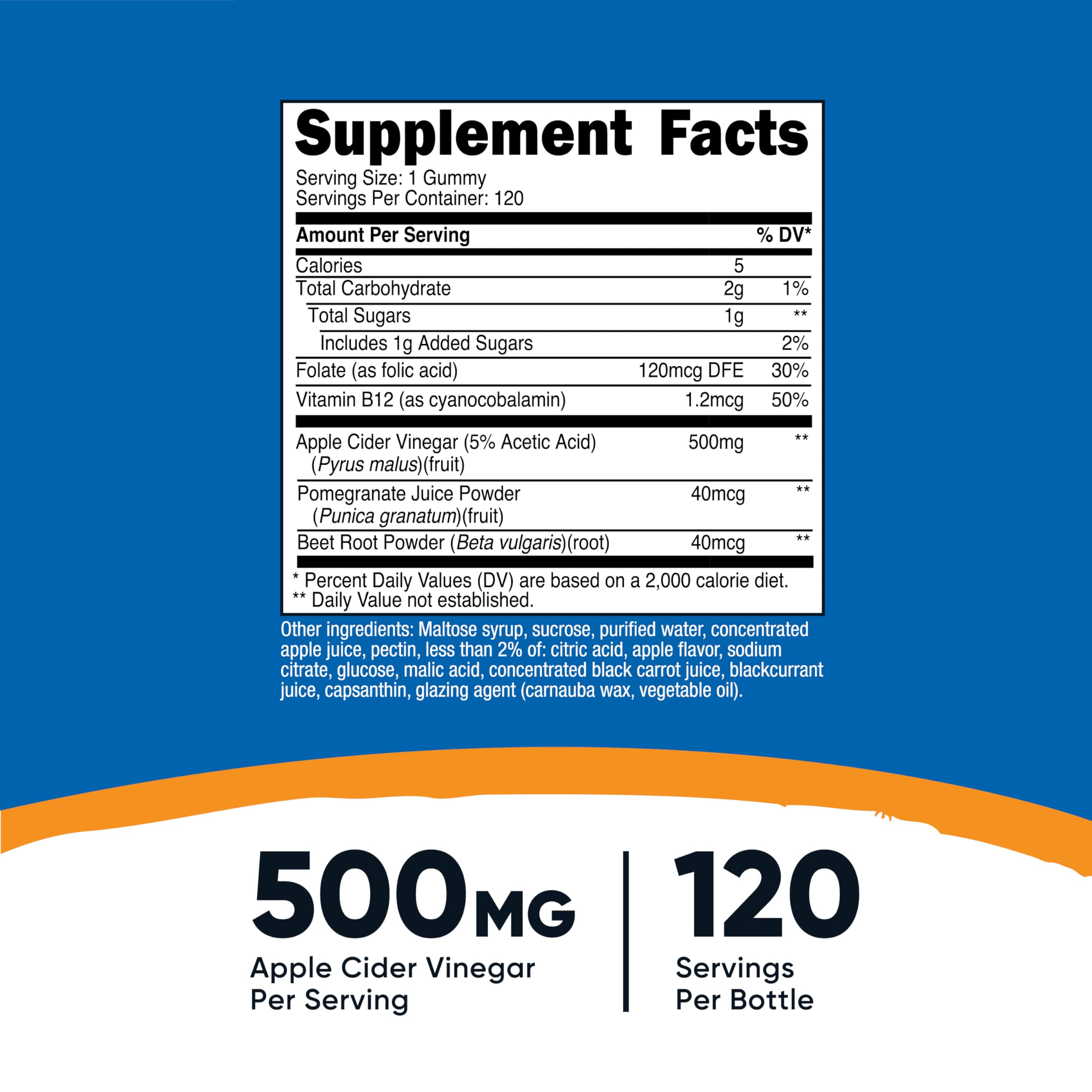 Nutricost gummies being poured to show apple flavor and convenient daily use.
