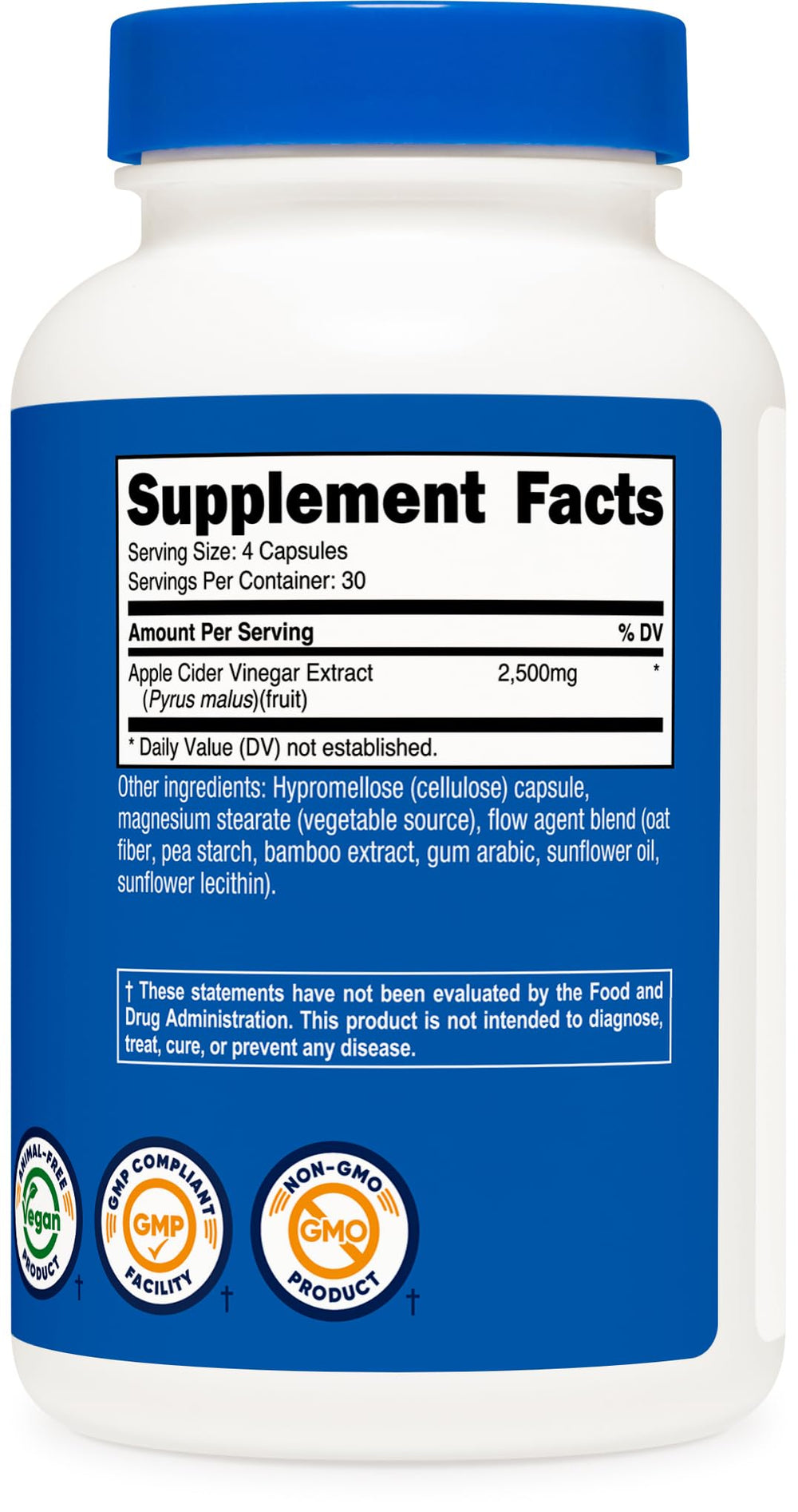 Nutricost capsules offer a convenient 4-capsule serving for daily routine