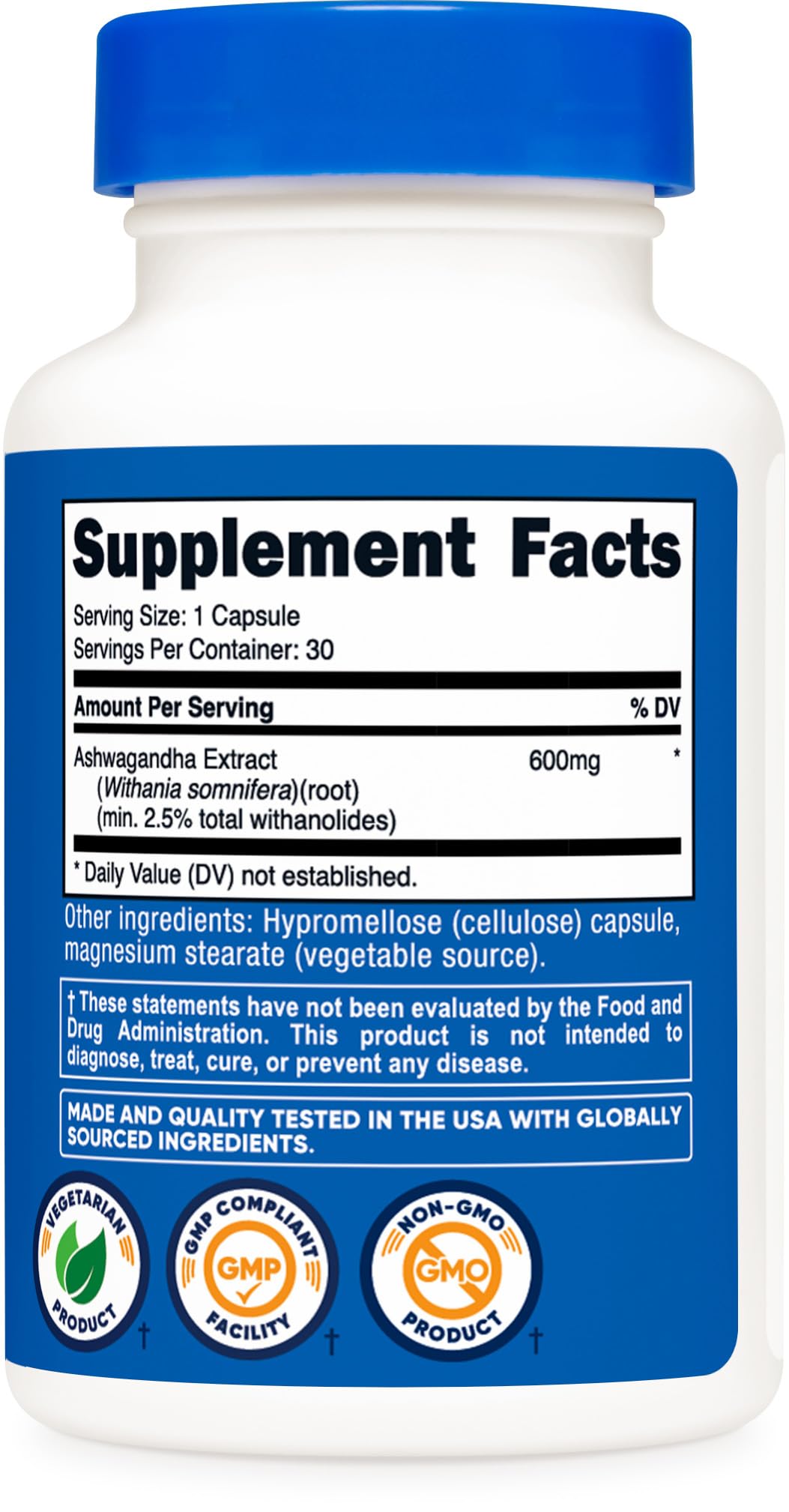 Nutricost Ashwagandha packaging on shelf supports a long-term routine.