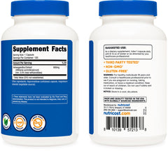 Nutricost Ashwagandha packaging and capsules ready for daily use.