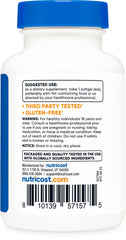 Nutricost Astaxanthin 12mg packaging highlights Haematococcus pluvialis natural source.