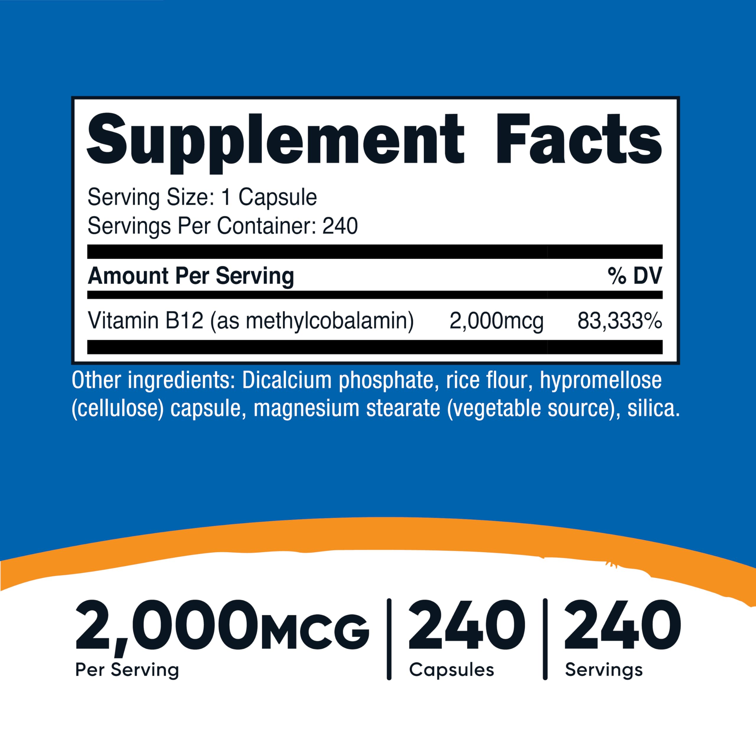 Nutricost B12 capsules close-up highlighting high potency