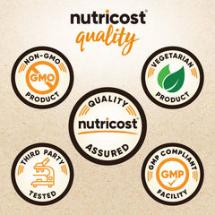 Nutricost barley grass juice powder dissolving in a glass for a neutral boost.