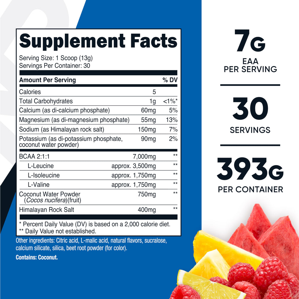 Nutricost BCAA + Hydration Fruit Punch powder blends easily for hydration