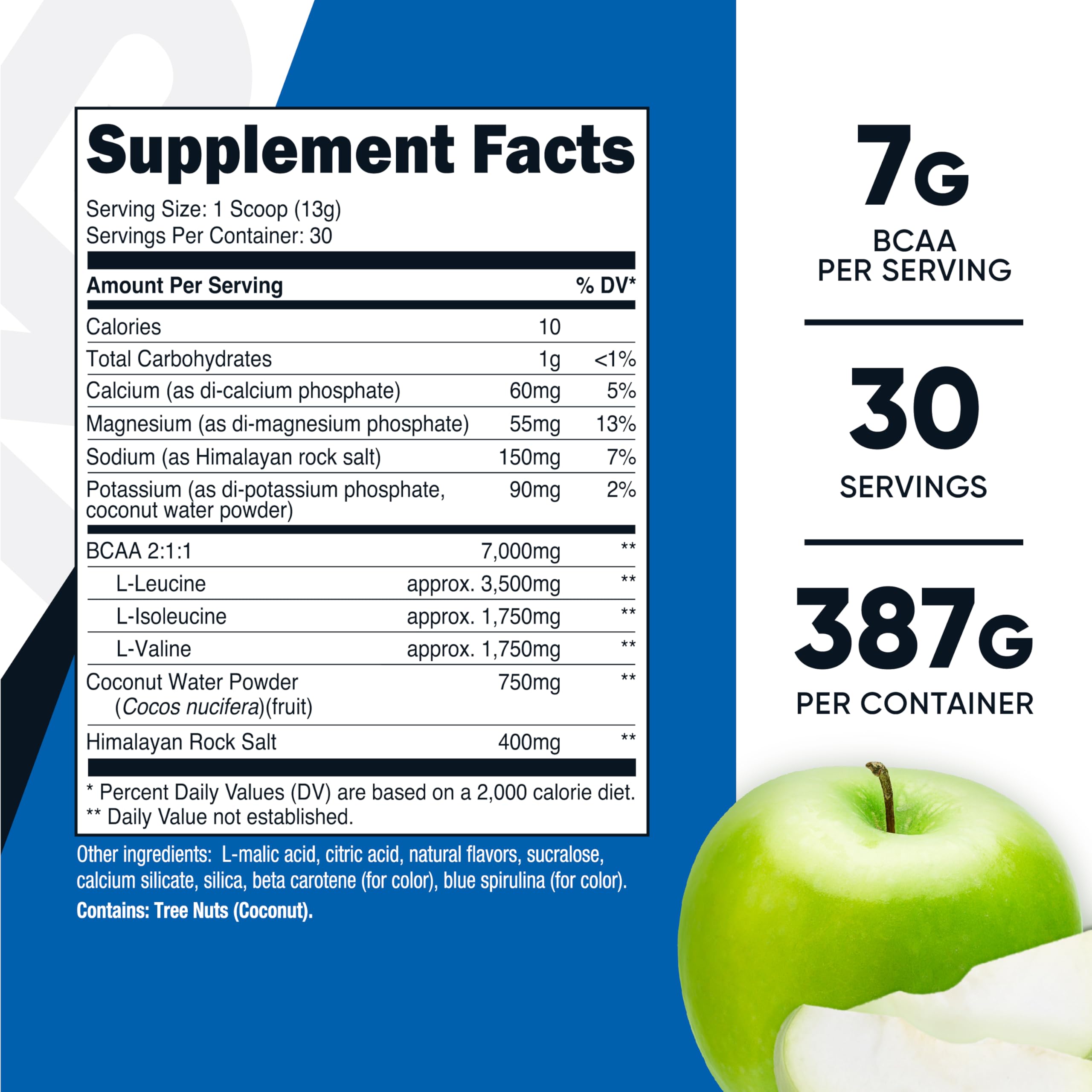 Nutricost BCAA Hydration Green Apple glass with splash during gym sessions.