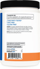 Bottle label shows gluten-free and non-GMO quality from Nutricost BCAA + Hydration.