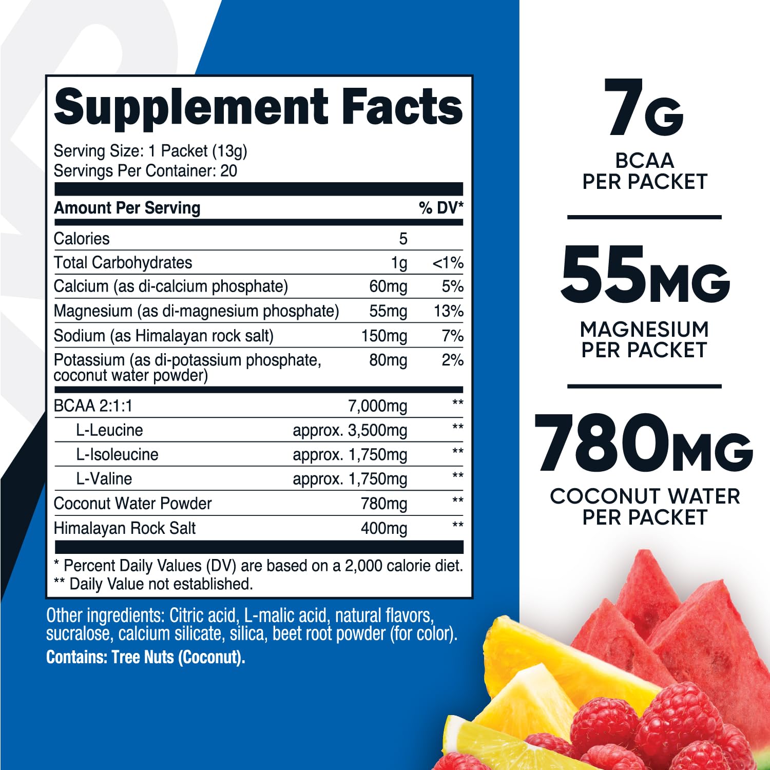 Nutricost BCAA+ Hydration powder dissolving in water with refreshing fruit punch flavor.