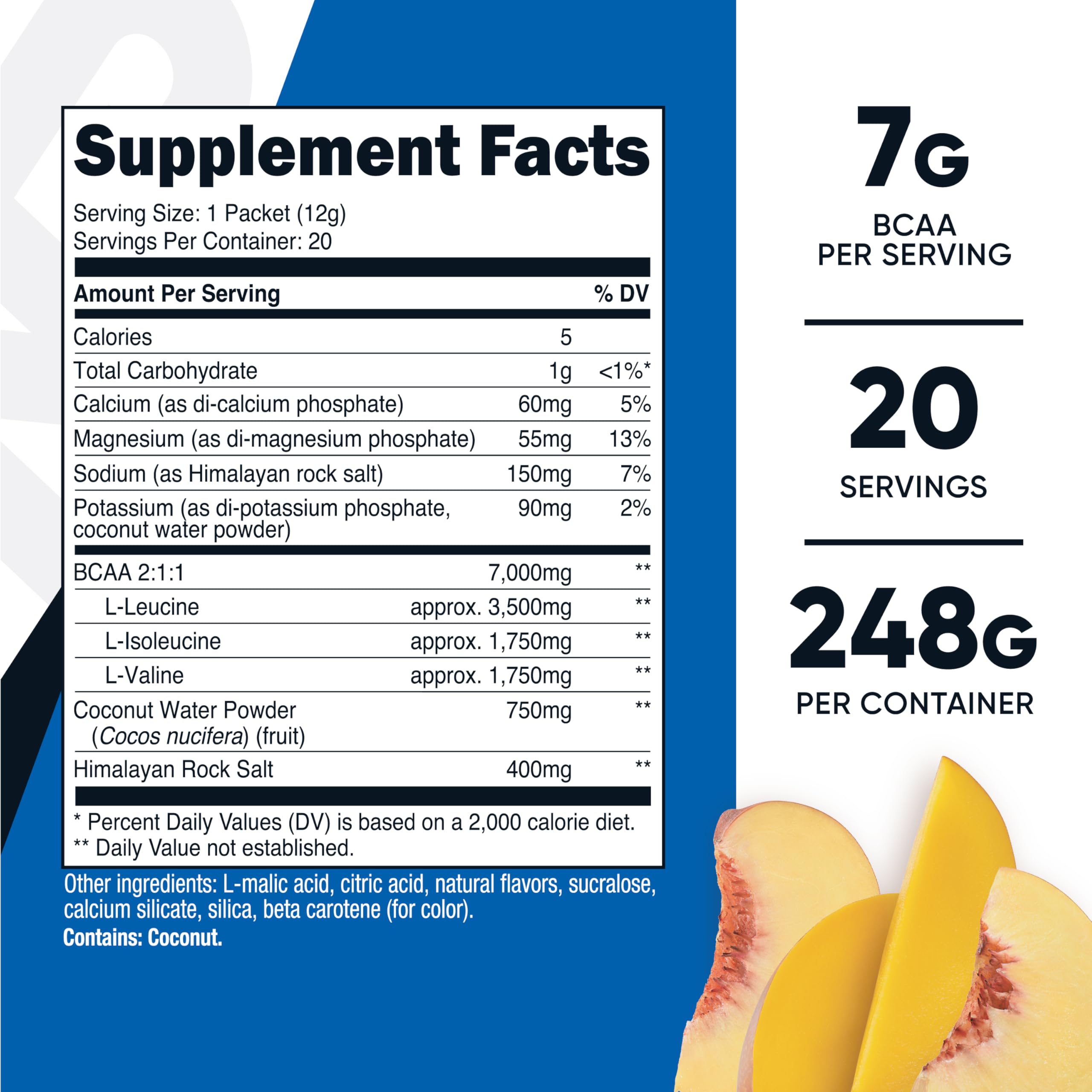 Close-up of Nutricost BCAA+ Hydration stickpack for convenient daily use