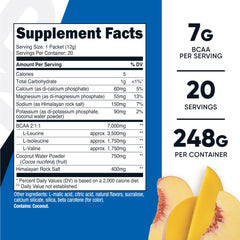 Close-up of Nutricost BCAA+ Hydration stickpack for convenient daily use