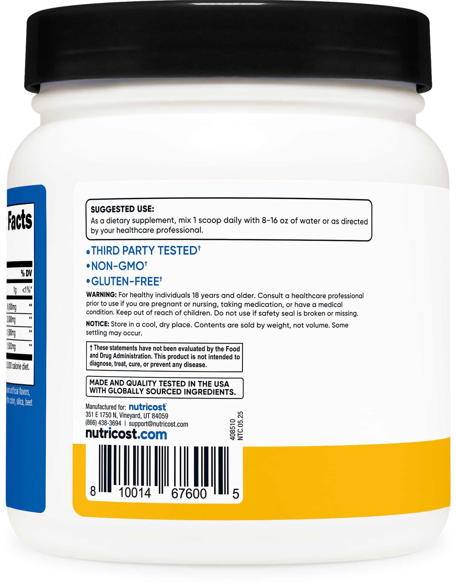 Nutricost BCAA Orange Mango drink in a glass, easy to mix on-the-go.