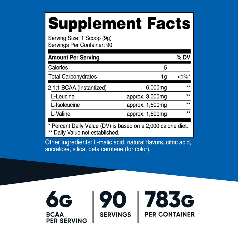 Nutricost BCAA Pineapple Powder with scoop for easy mixing after workouts.
