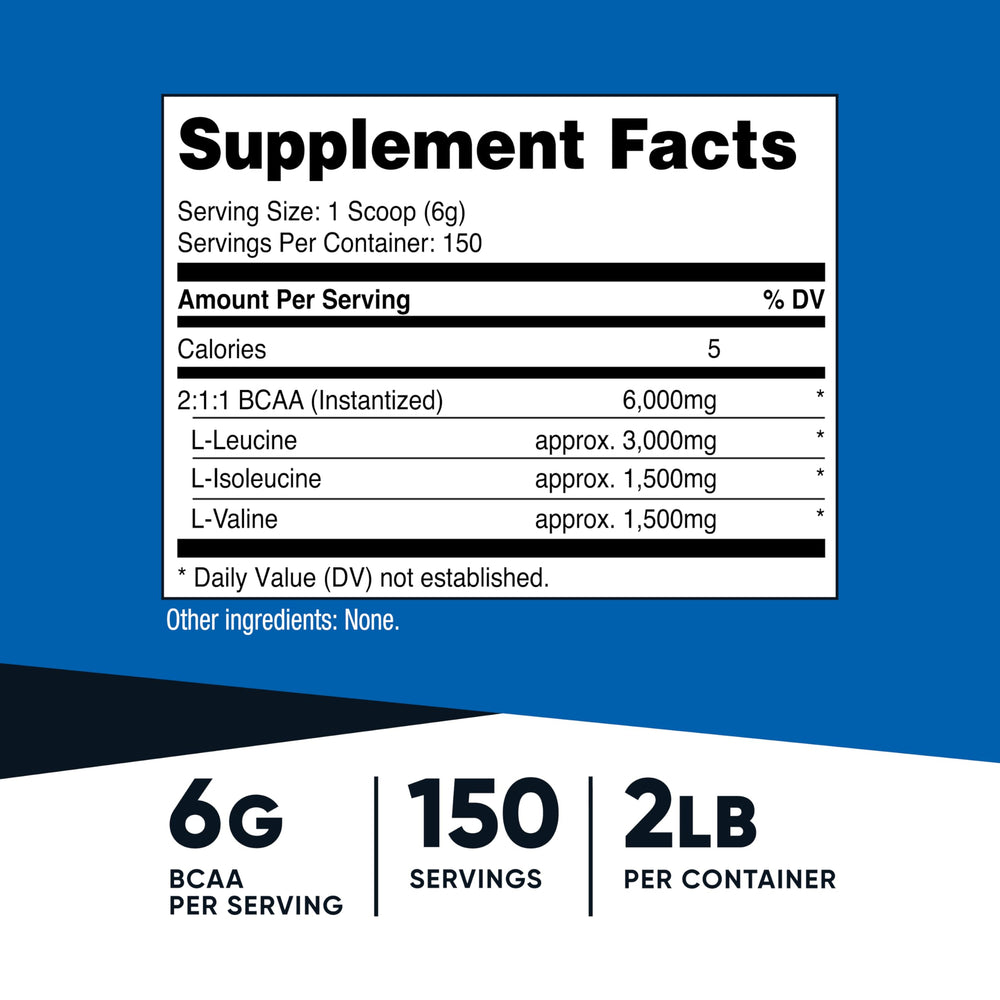 Nutricost BCAA Powder scoop showing precise 2:1:1 dosing for training sessions.