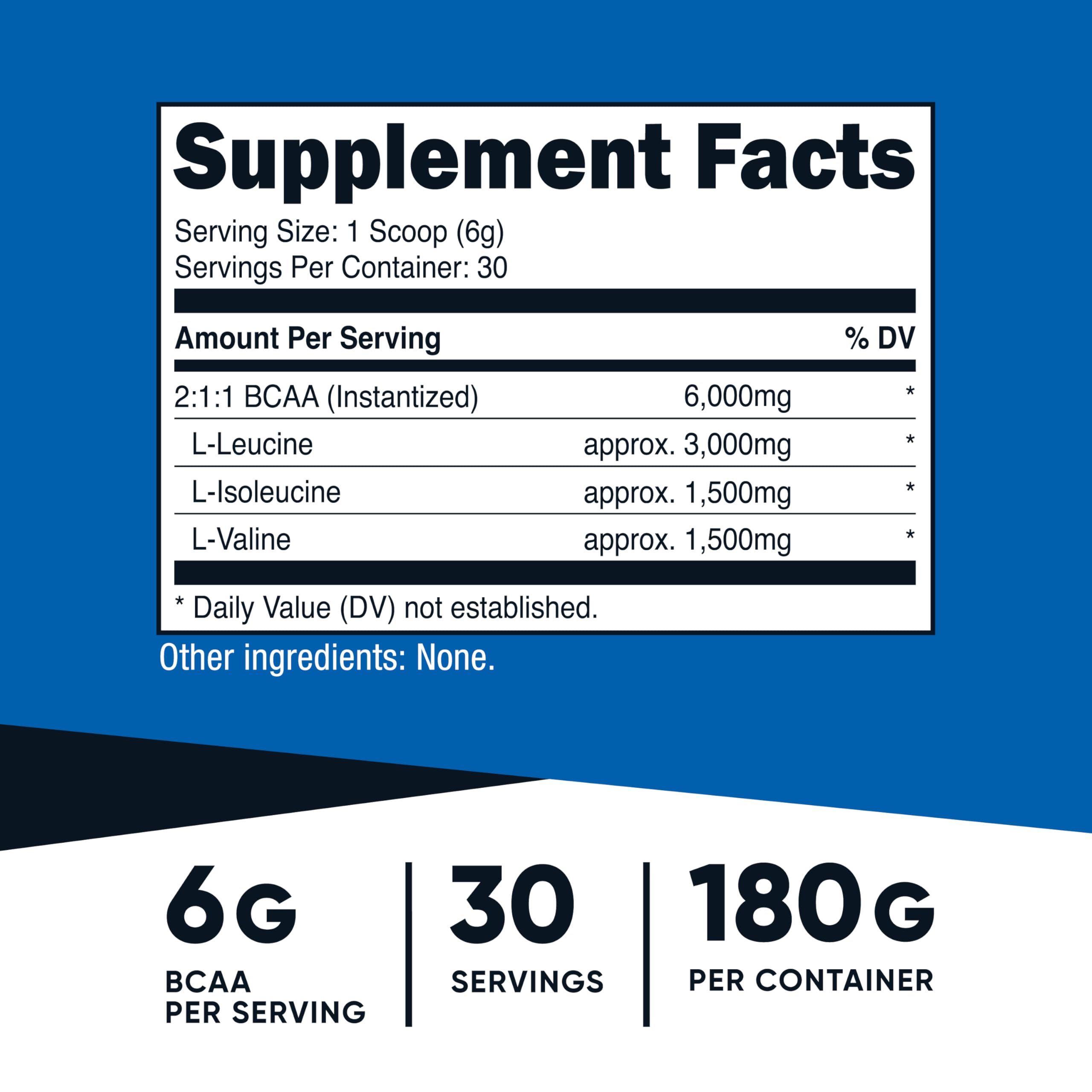Nutricost BCAA Powder scoop with powder, ensuring precise 6 g servings.