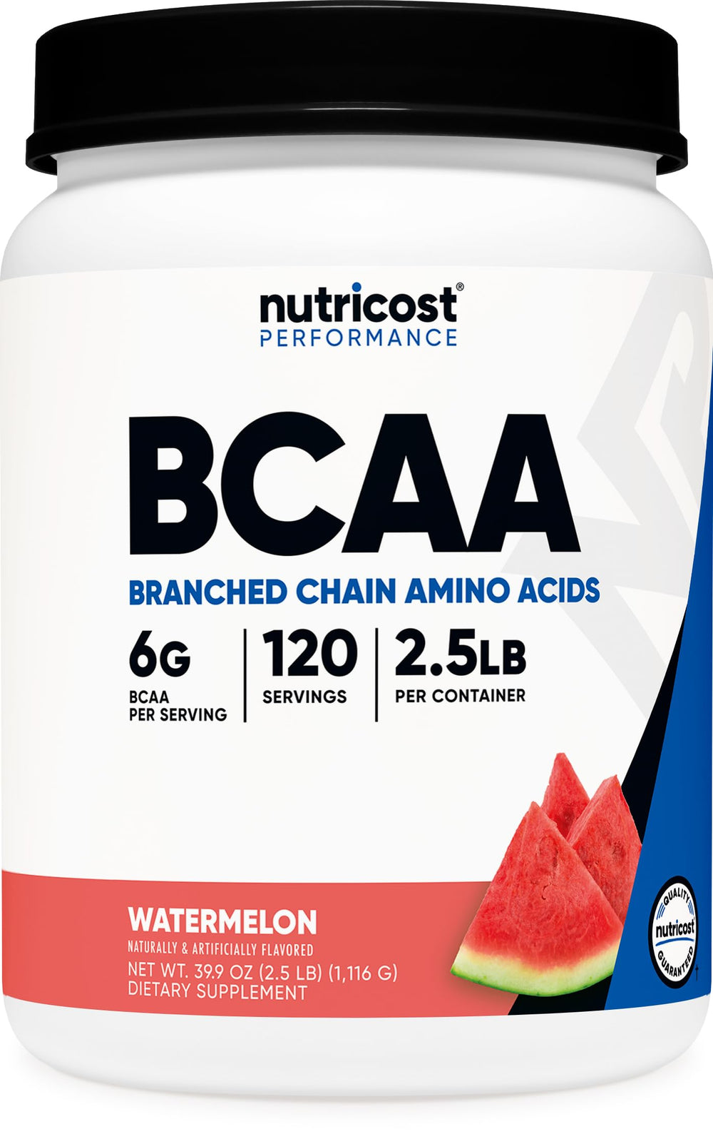 Nutricost BCAA watermelon bottle for easy hydration during workouts.