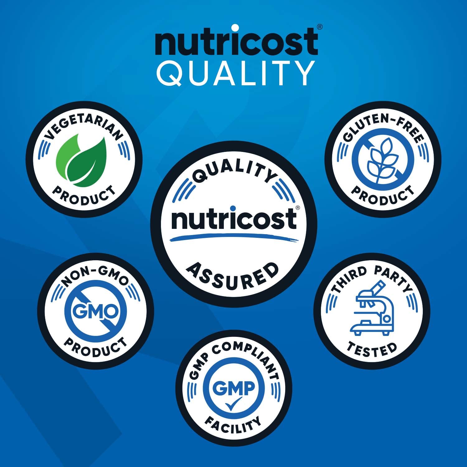 Nutricost BCAA powder watermelon packaging label close-up highlights ingredients and quality controls