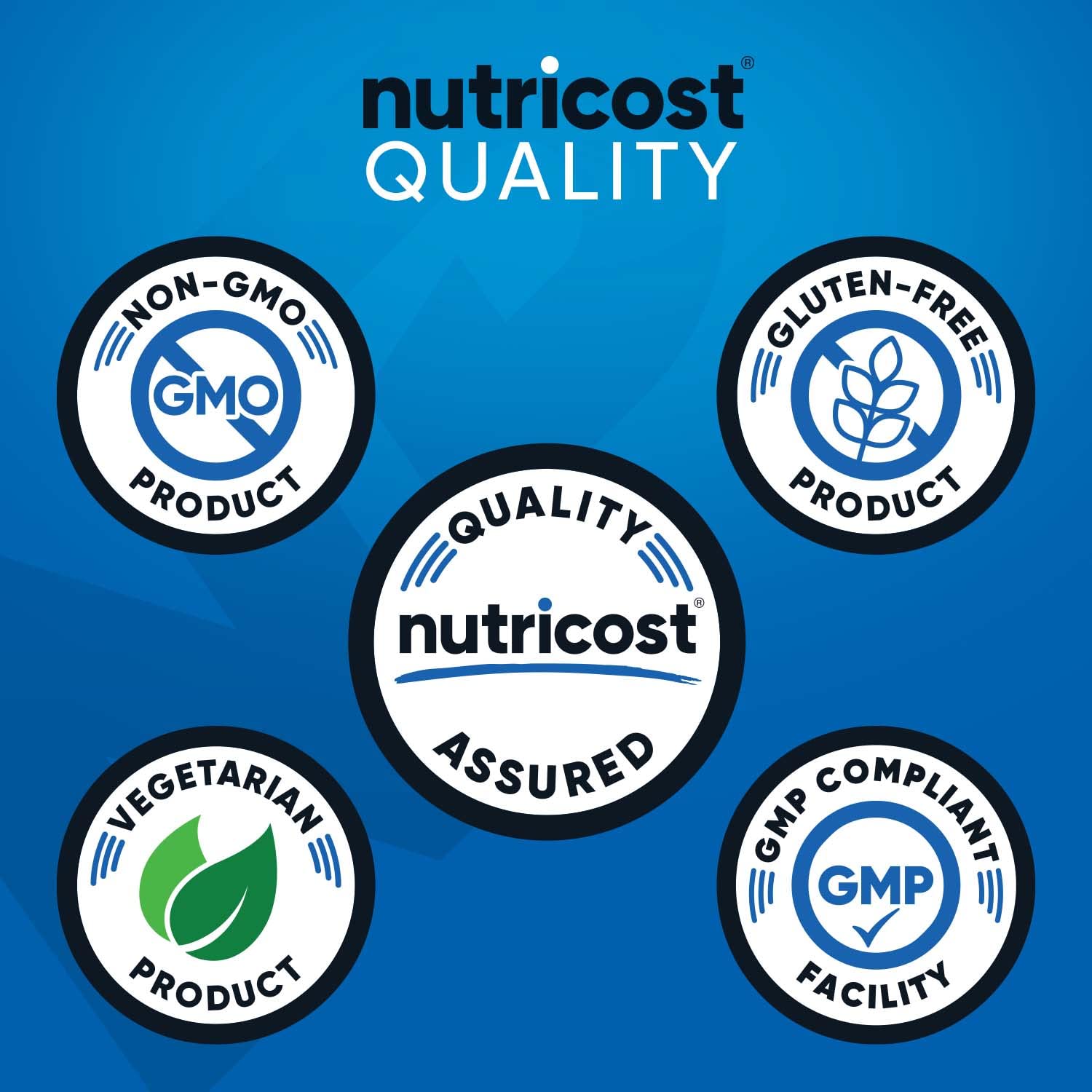 Nutricost BCAA Powder grape label shows NSF and ISO testing for quality.