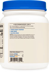 Nutricost GMP tested badge on Beef Bone Broth Protein Powder Chocolate packaging.