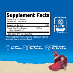 Nutricost Beet Root 2400mg capsules close-up showing uniform capsules for easy daily intake.