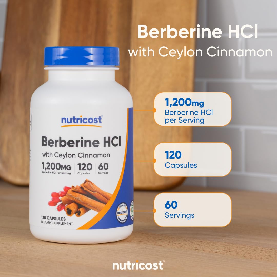 NSF GMP facility seal on Nutricost Berberine HCl Cinnamon