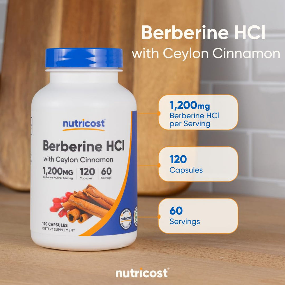 NSF GMP facility seal on Nutricost Berberine HCl Cinnamon