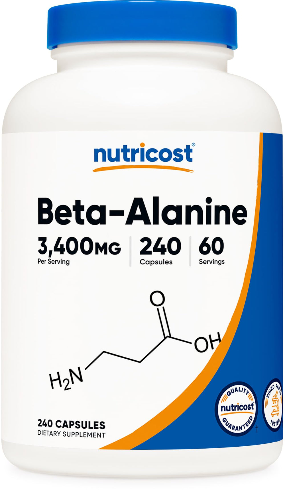 Nutricost Beta-Alanine bottle front view for daily training support
