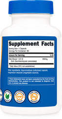 Nutricost Beta Glucan ingredient list shows simple, clean formula.