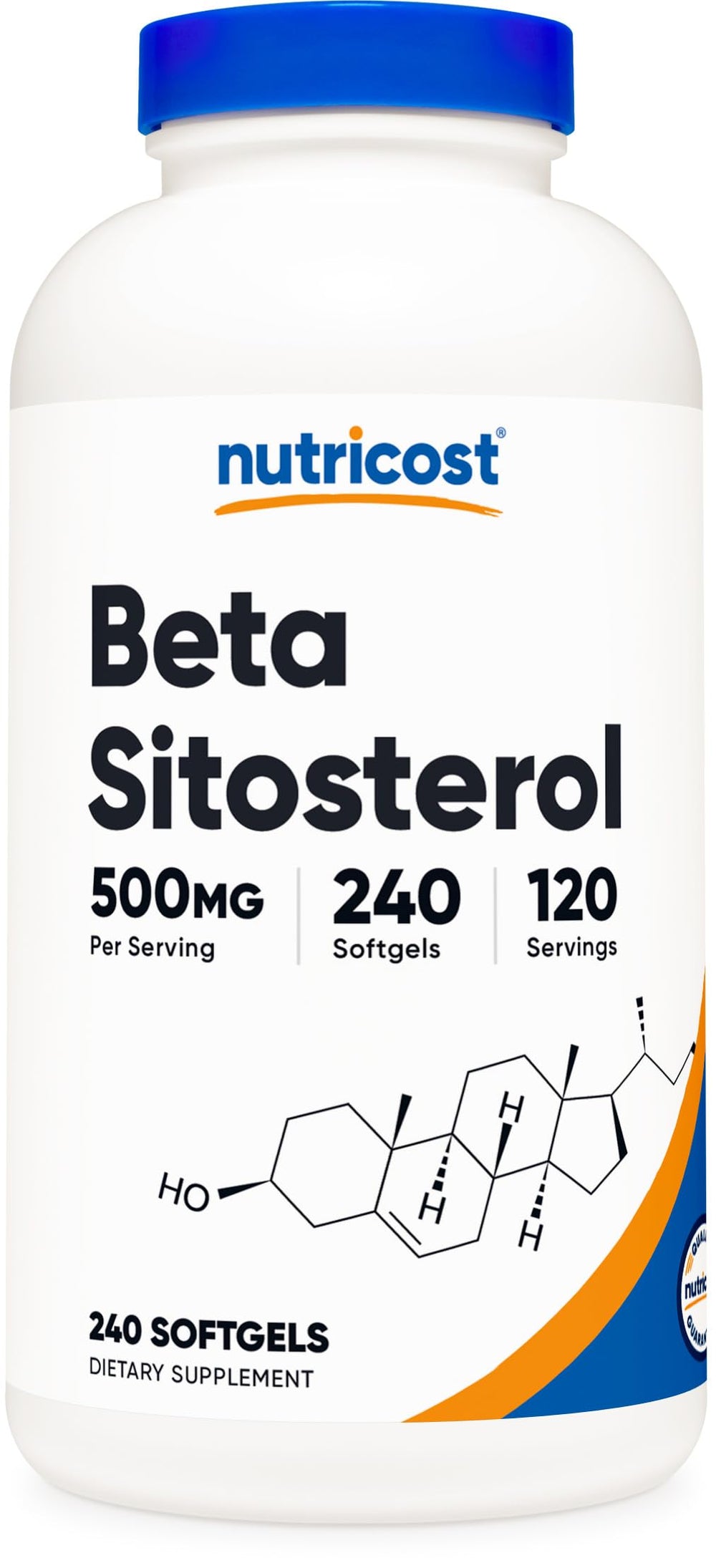 Nutricost Beta Sitosterol 240 Softgels bottle front for daily wellness support